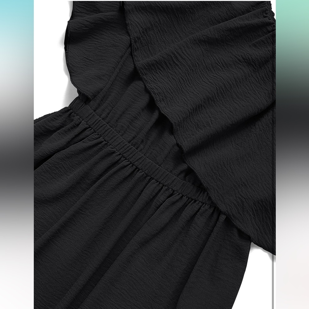 One shoulder sleeveless ruffle maxi dress - Picture 5 of 7